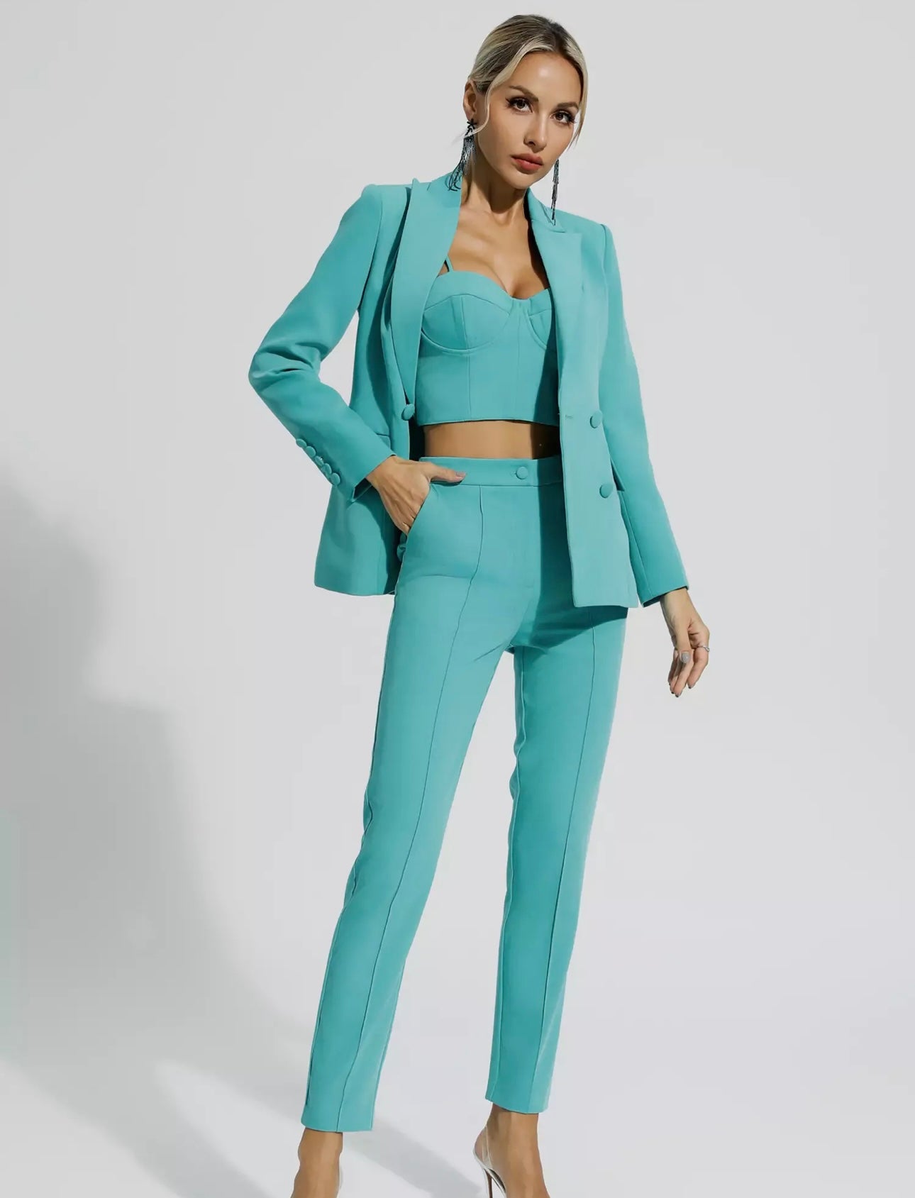 Siobhan Bralette, Blazer and Pant Set