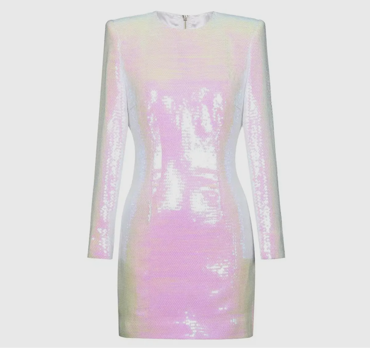 Ansley Long Sleeve Sequin Back Zipper Mini Dress