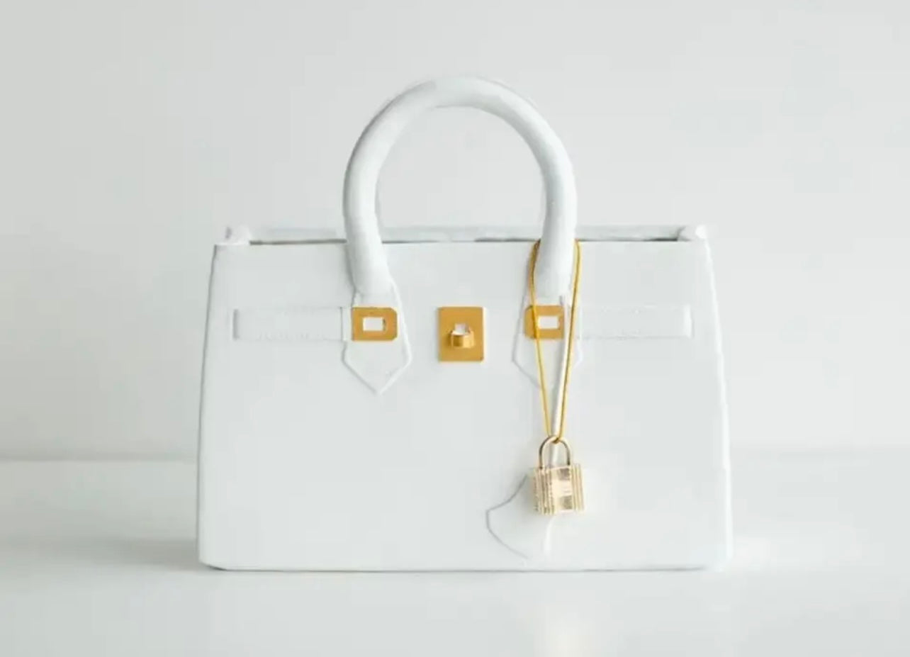 Luxury “Kelly” Inspired Resin Purse Vase