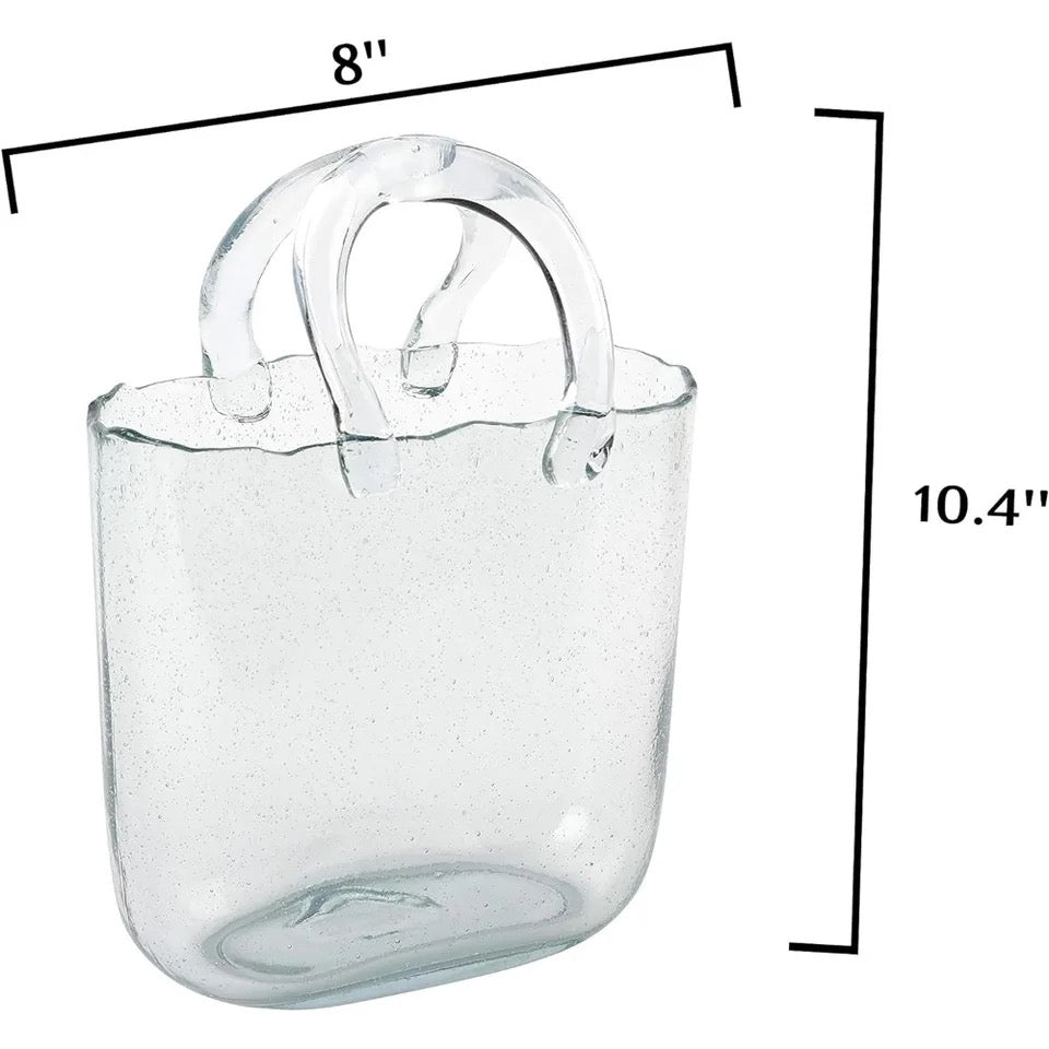 Handbag Glass Flower Vase