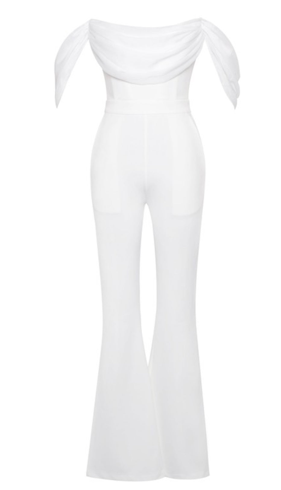 Harmony Off Shoulder Chiffon Draped Jumpsuit