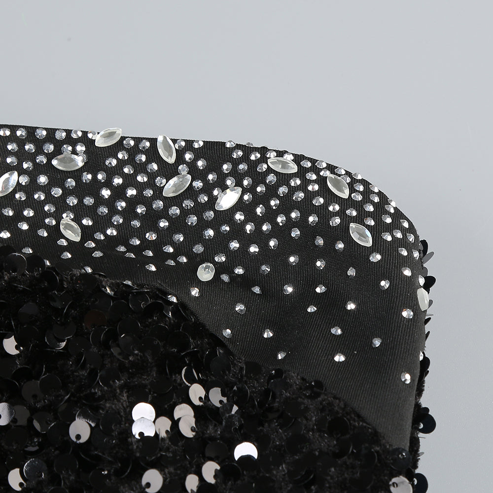 Layla Sequin One Shoulder Lace Mermaid Maxi Dress