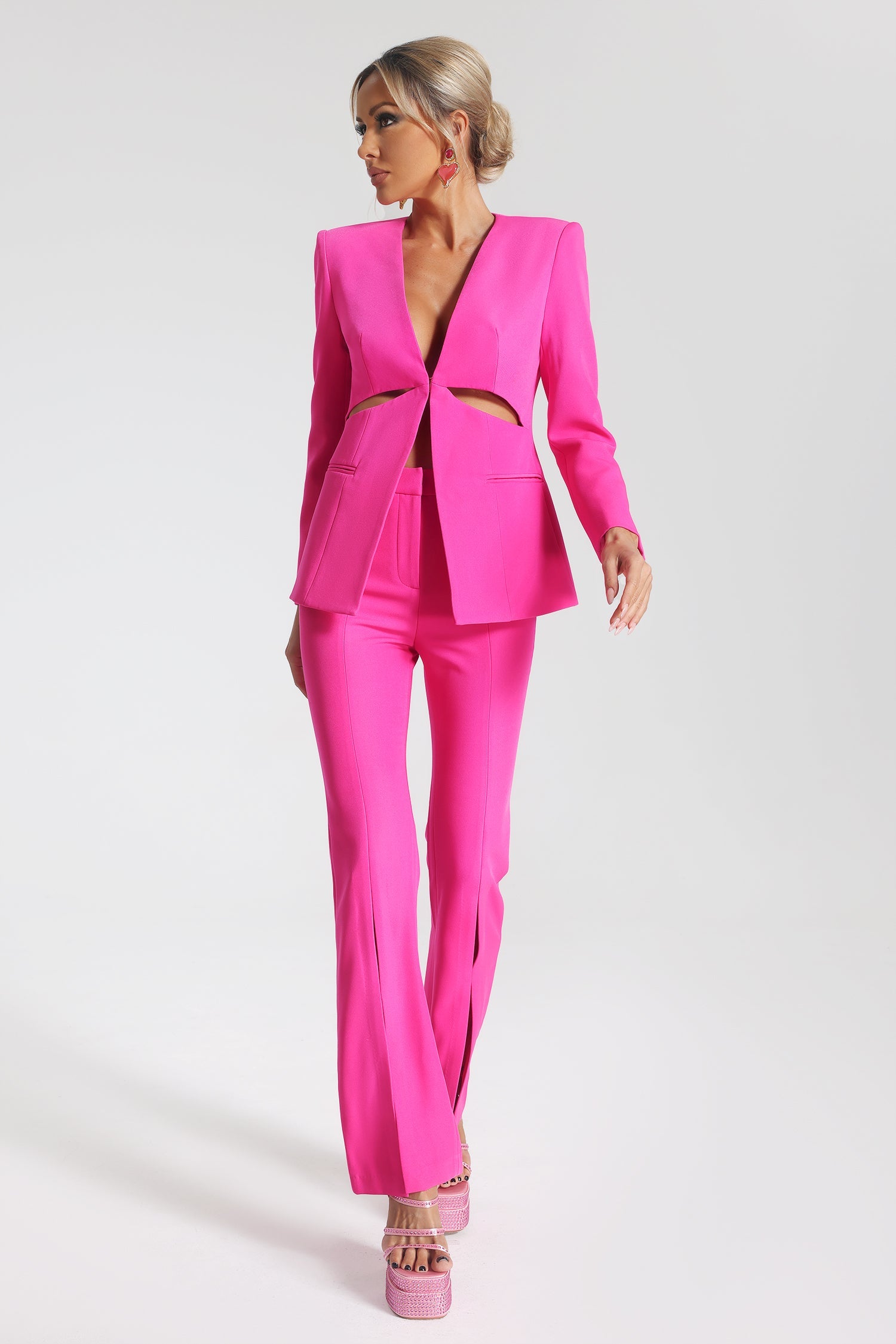 Jessa Cutout Blazer and Pant Suit