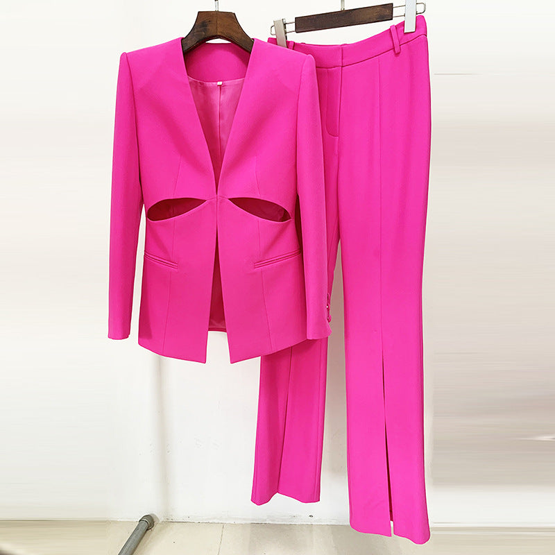 Jessa Cutout Blazer and Pant Suit