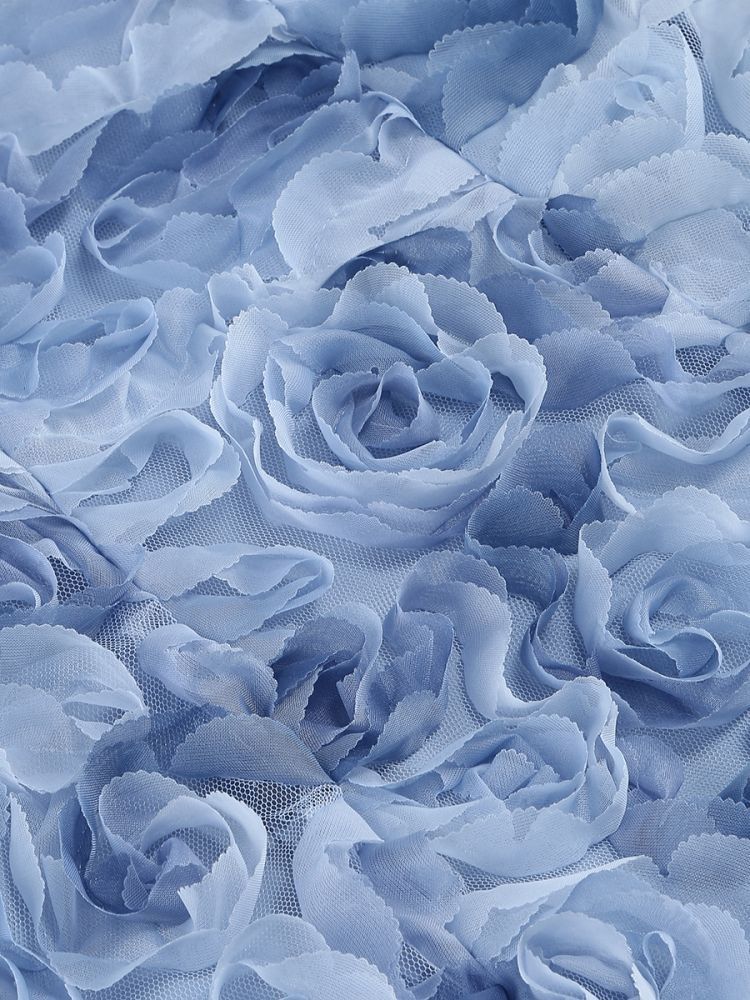 Katina Sleeveless Lace Back 3D Rose Mini Dress