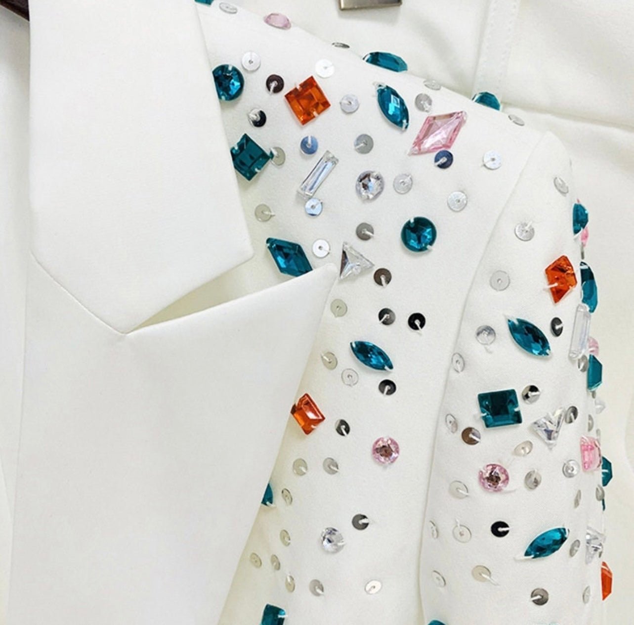 Elijah Colorful Gem Blazer and Pant Set - Ever Chic Fashions
