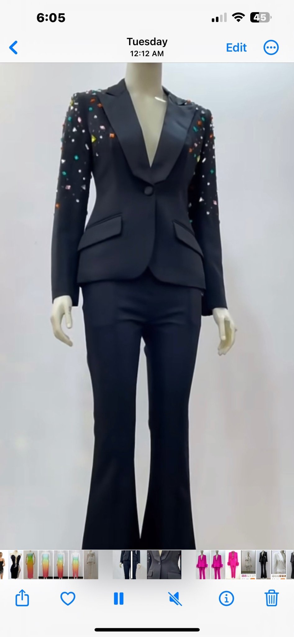 Elijah Colorful Gem Blazer and Pant Set - Ever Chic Fashions
