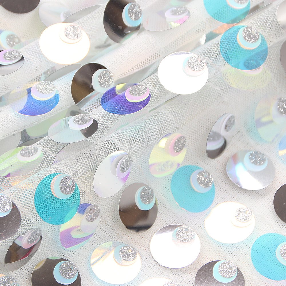 Filippa Silver Large Sequin Maxi Dress - Ever Chic Fashions