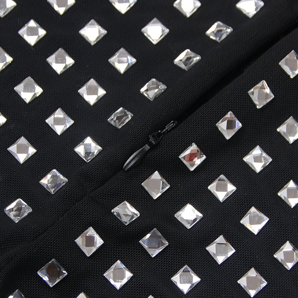 Nova Rhinestone Crystal Crop Top - Ever Chic Fashions