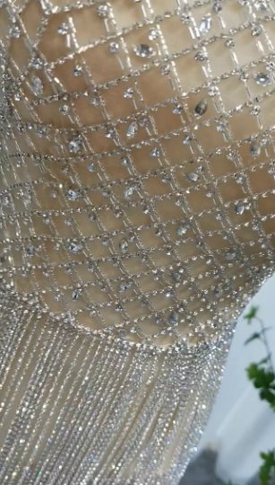 Portia Rhinestone and Beaded Embellished Strapless Mini Dress - Ever Chic Fashions