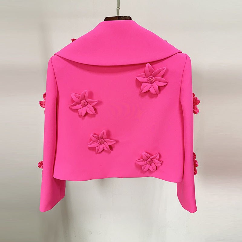 Tavia Floral Applique Blazer and Skirt Set - Ever Chic Fashions