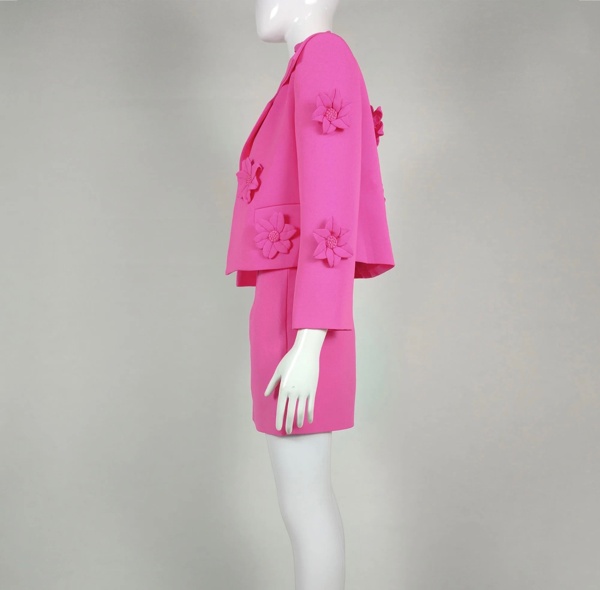 Tavia Floral Applique Blazer and Skirt Set - Ever Chic Fashions