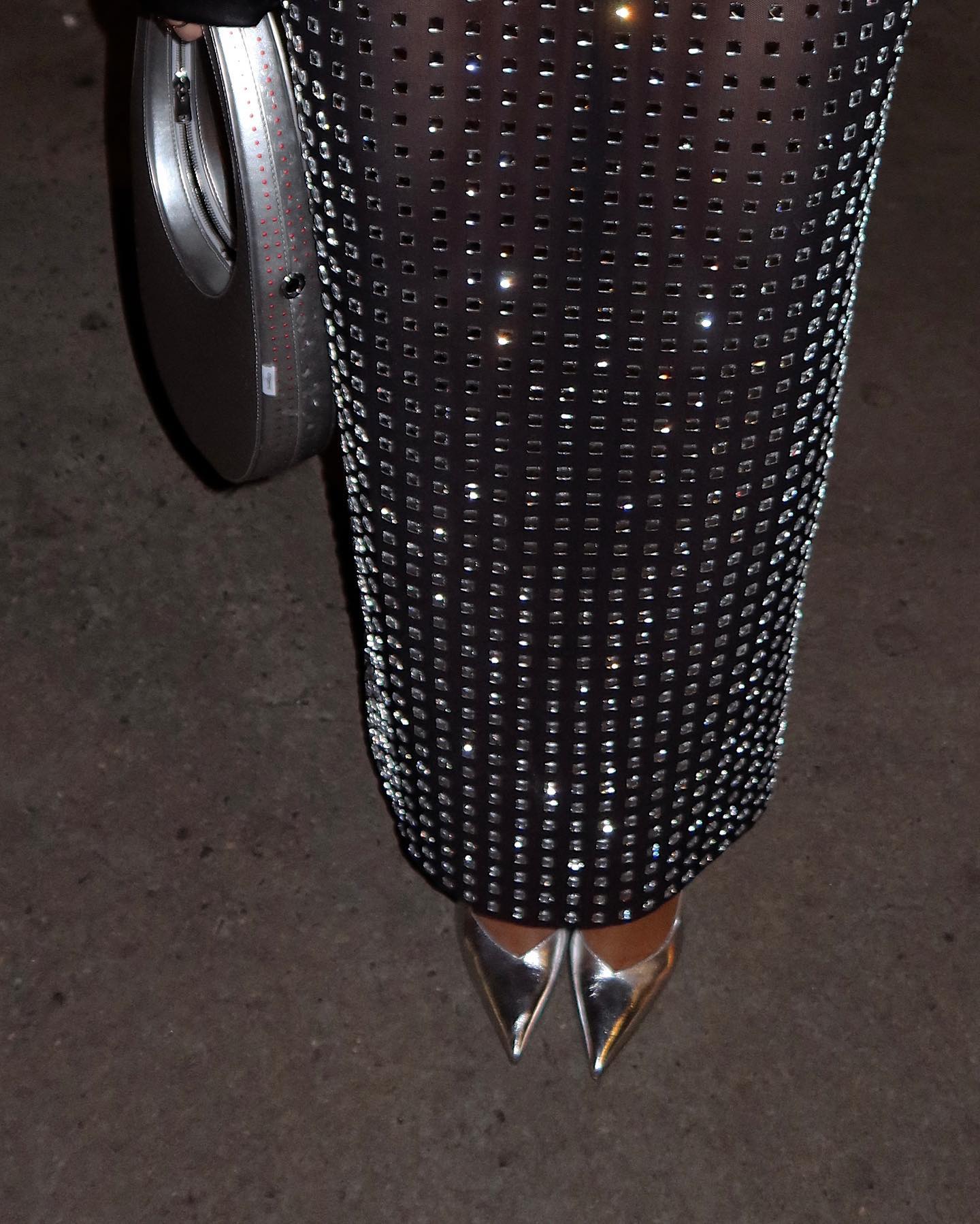 Waverly Rhinestone Crystal Black Midi Skirt - Ever Chic Fashions