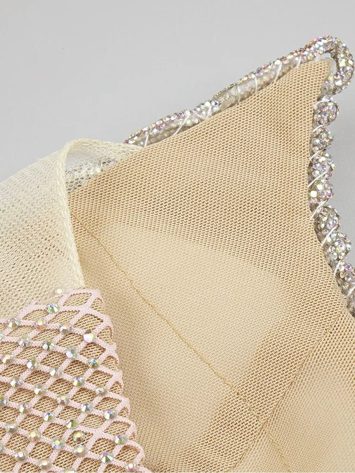 Willa Rhinestone Mesh Strapless Mini Dress - Ever Chic Fashions