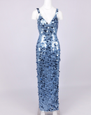 Mirella Ice Blue Sequin Maxi Dress