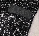Lindsay Black Print Sequin Blazer and Pant Set