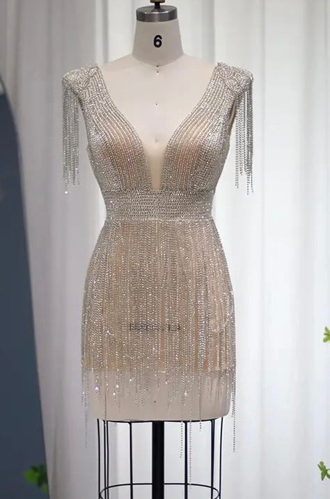 Quinn Rhinestone Beaded Fringe Mini Dress Ever Chic Fashions Quinn Rhinestone Beaded Fringe Mini Dress Ever Chic Fashions