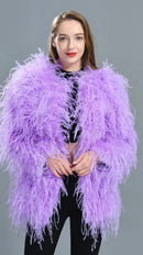 Dezi Fluffy Feather Coat - 30” Length