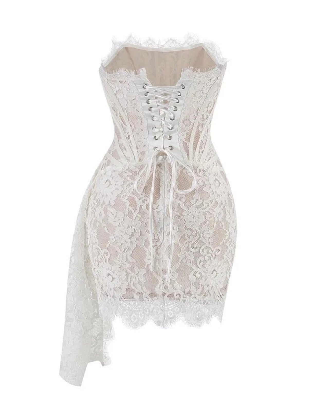 Franka Strapless Lace Corset Mini Dress