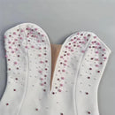 Tawni White Strapless Sweetheart Neck Mini Dress with Pink Crystals and Feather Embellishments