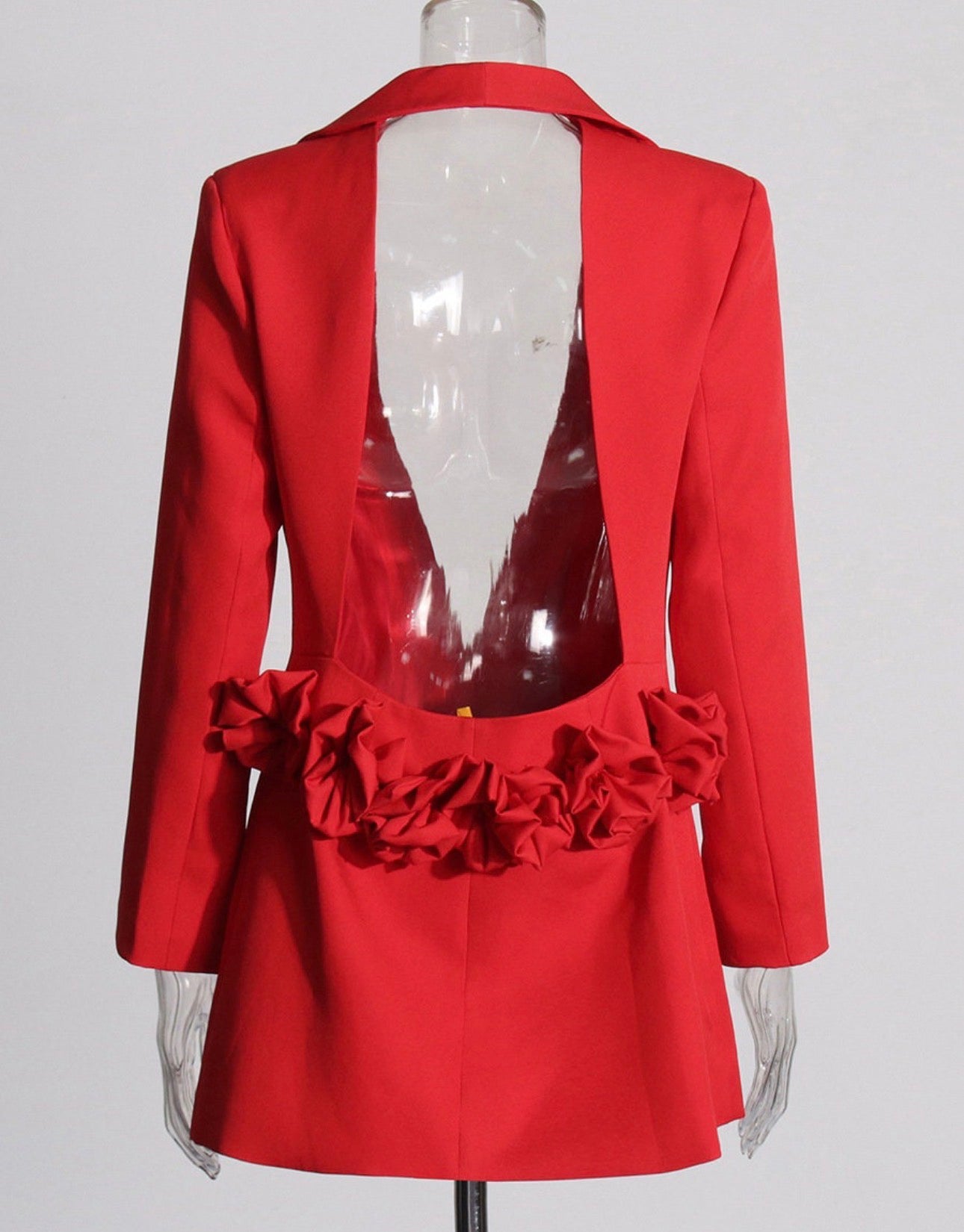 Marise Backless 3D Rose Detail Blazer