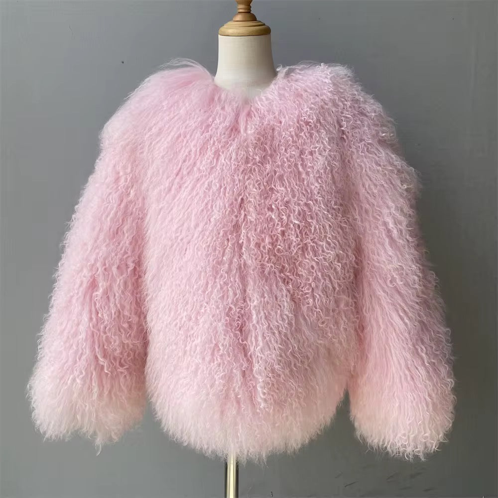Zuzu Kids Size Mongolian Fur Coat