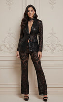 Sutton Lace and Sequin Blazer and Pant Set