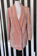 Maxi Pearl and Rhinestone Embellished Blazer