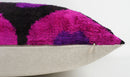 Handmade Pink, Purple, Black Ikat Silk/Velvet Pillowcase 20"x20"
