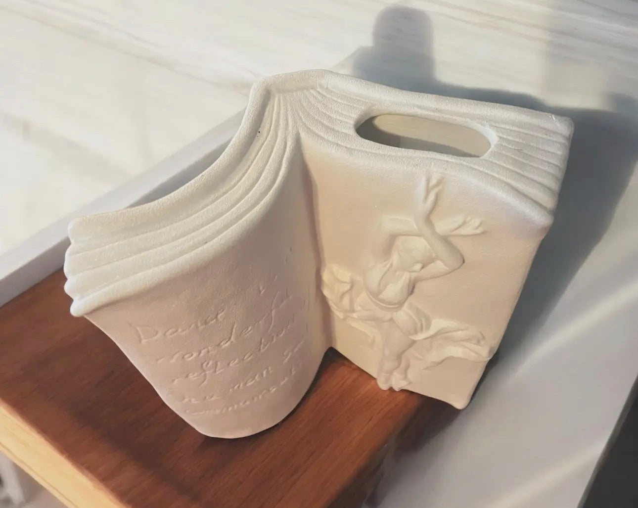 Ballerina Open Book Floral Vase