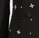 Nyla Black Rhinestone Embellished Blazer Dress
