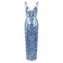 Mirella Ice Blue Sequin Maxi Dress