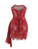 Franka Strapless Lace Corset Mini Dress