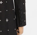 Nyla Black Rhinestone Embellished Blazer Dress