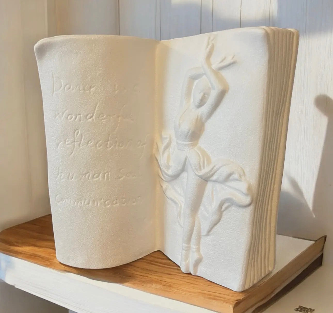 Ballerina Open Book Floral Vase