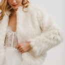 Annalise Ivory Faux Fur Jacket