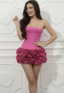 Mariah Lace Up Corset Floral Ruffle Mini Skirt Set