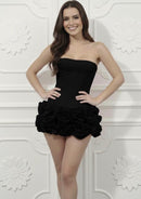 Mariah Lace Up Corset Floral Ruffle Mini Skirt Set