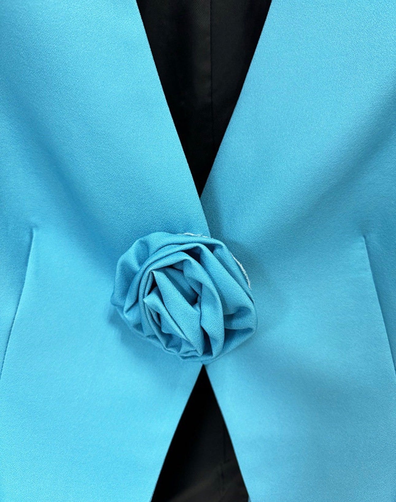 Minda Teal Rose Detail Blazer and Pant