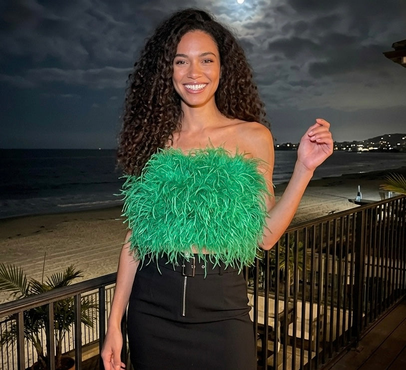 Alania Feather Top 12" Length