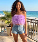 Alania Feather Top 12" Length