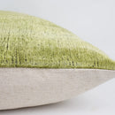 Sage/Whi̇te- Ikat Silk/Velvet Pillowcase 20x20"