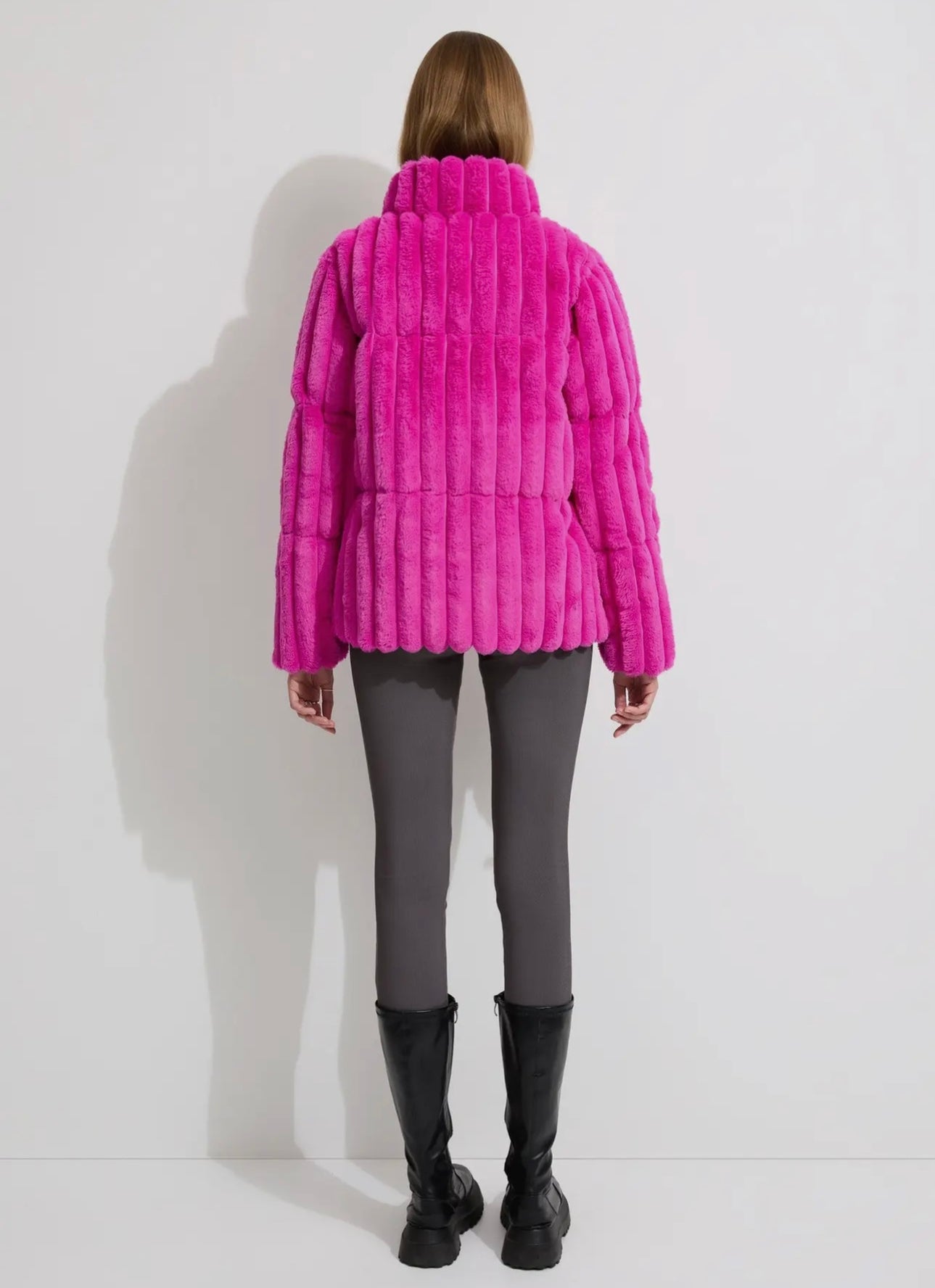 Saquoia Fuchsia Faux Fur Puffer Jacket