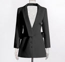 Marise Backless 3D Rose Detail Blazer