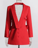 Marise Backless 3D Rose Detail Blazer