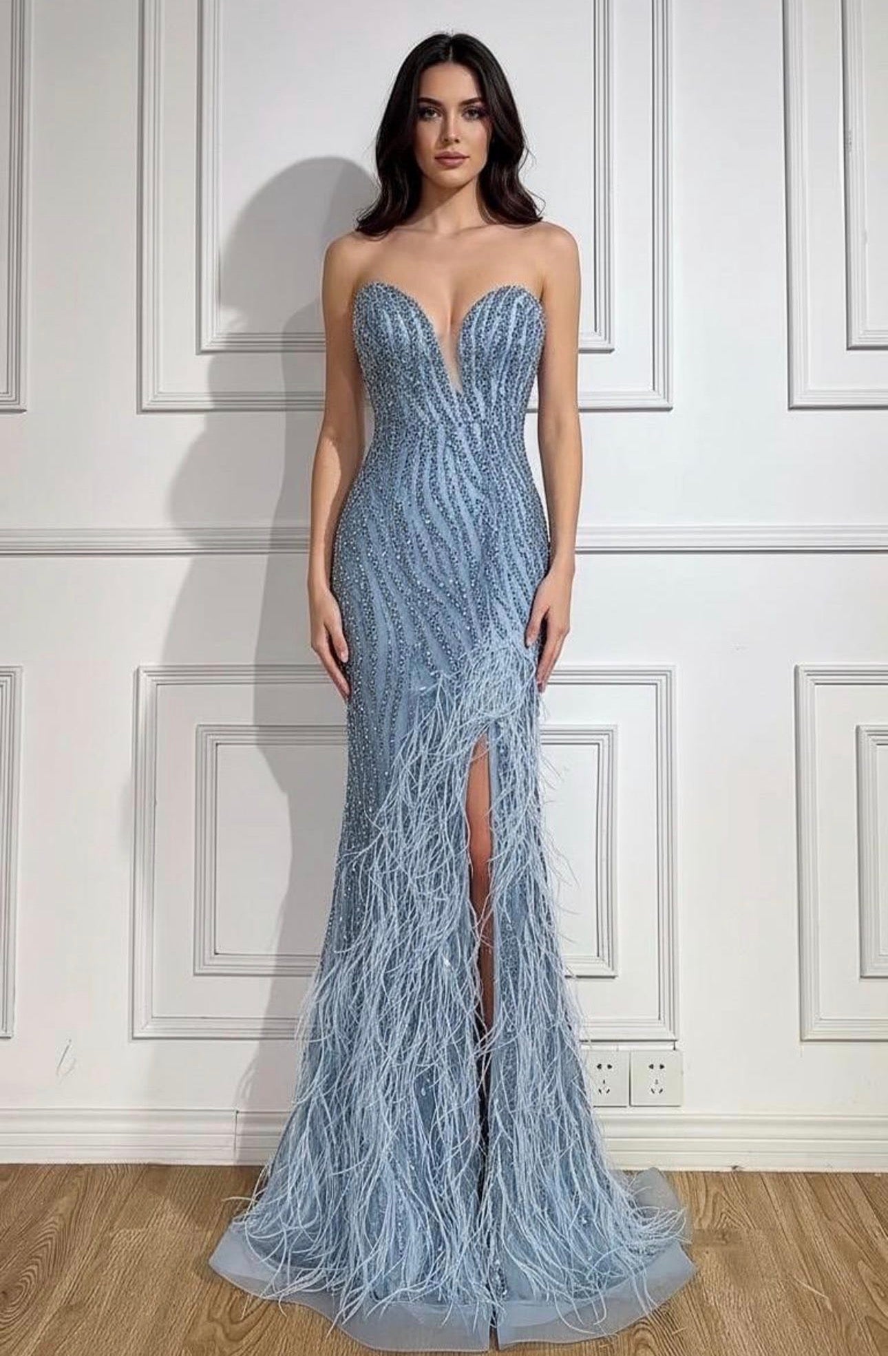 Email your bust/waist/hip measurements / Blue