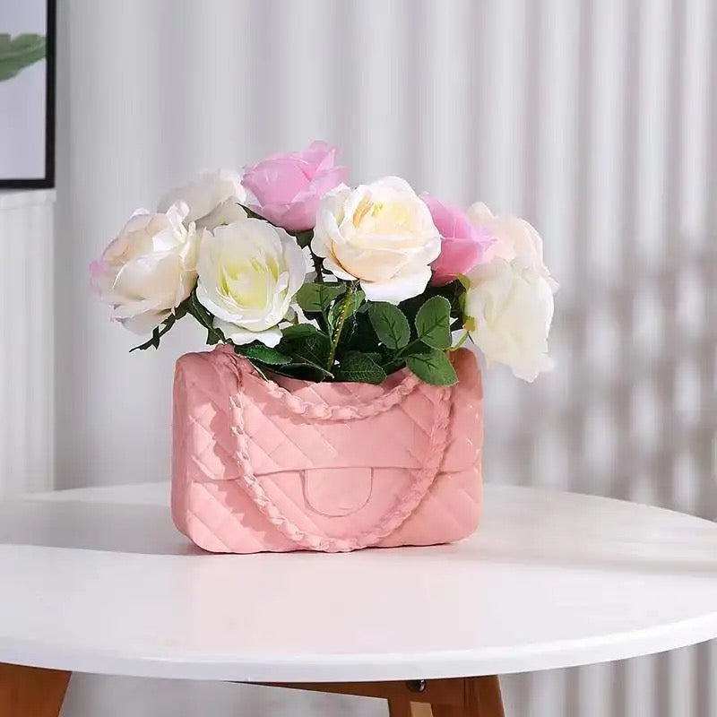 Designer Inspired Purse Vase