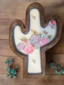 Colorful What the Succulent Cactus Dough Bowl Candle
