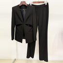 Jessa Cutout Blazer and Pant Suit