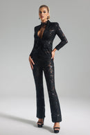 Sutton Lace and Sequin Blazer and Pant Set